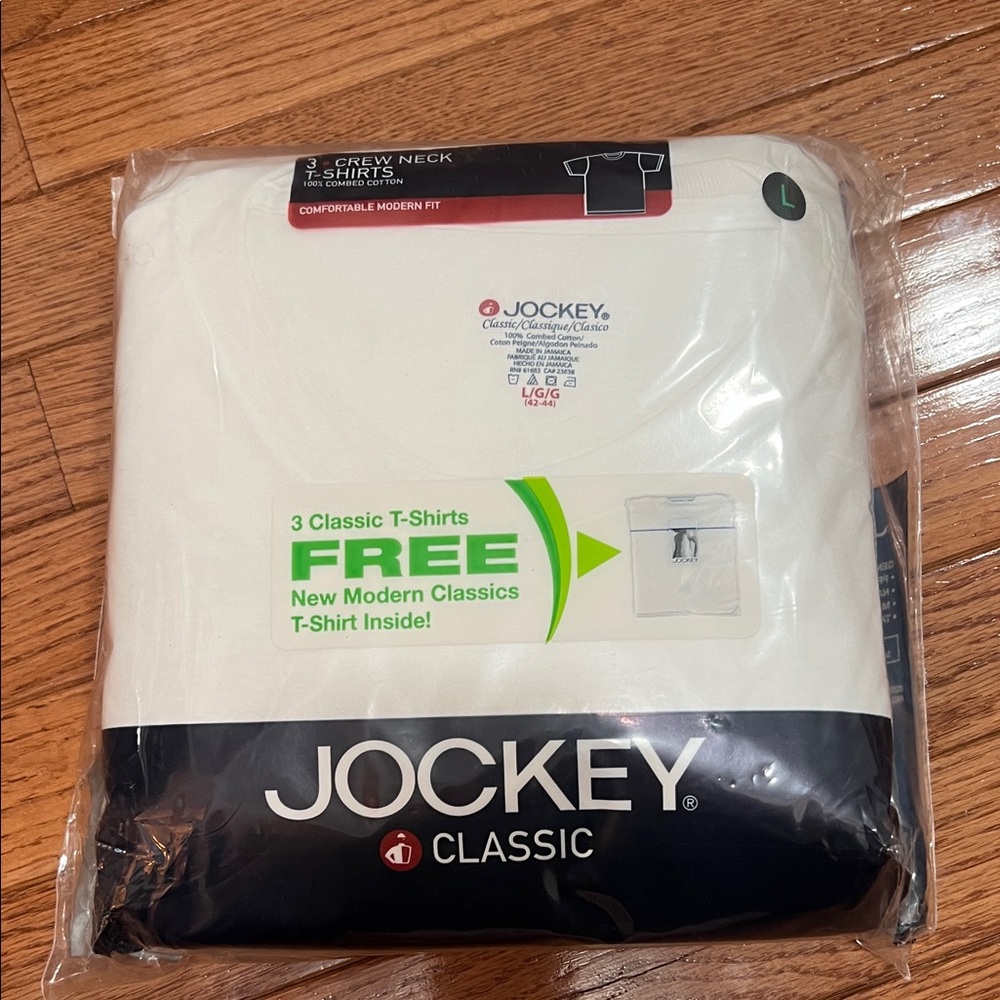 Jockey Classic White Crew Neck T-Shirts Pack